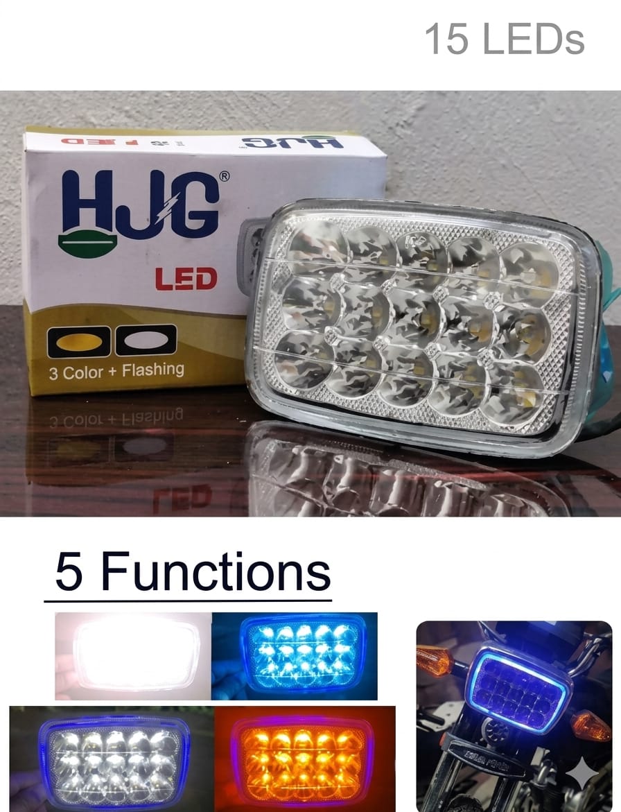 5 function Led head light for Bike | Universal for all 70cc and 125cc (Free Delivery)