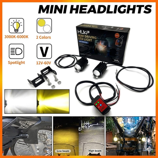 Projector Lens Light | Spot Light for All Cars and Bike ( 2 اسٹینڈ اینڈ ڈبل آن آف والا بٹن مفت تحفہ)